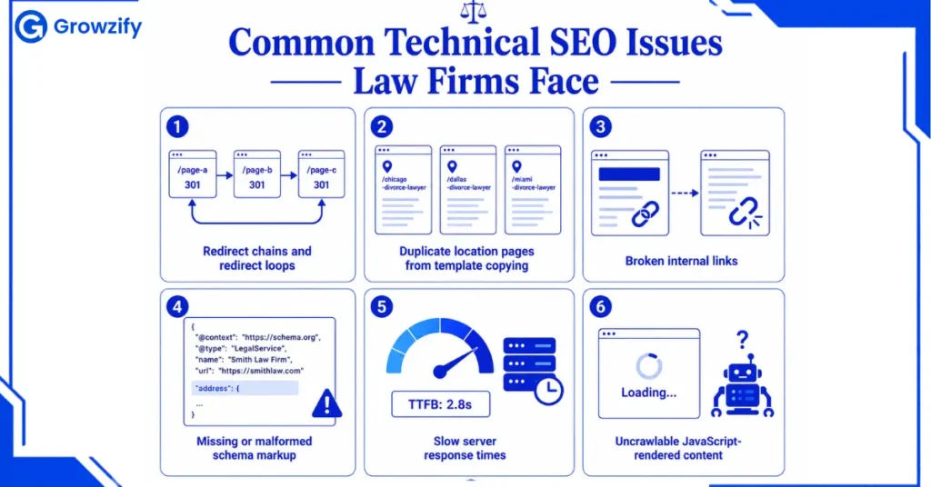 Common Technical SEO Issues Law Firms Face