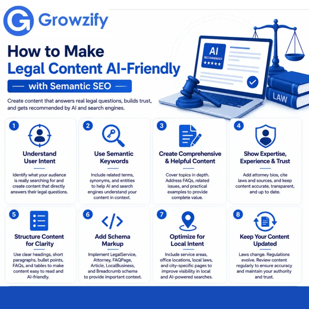 Make Legal Content AI Friendly with Semantic SEO