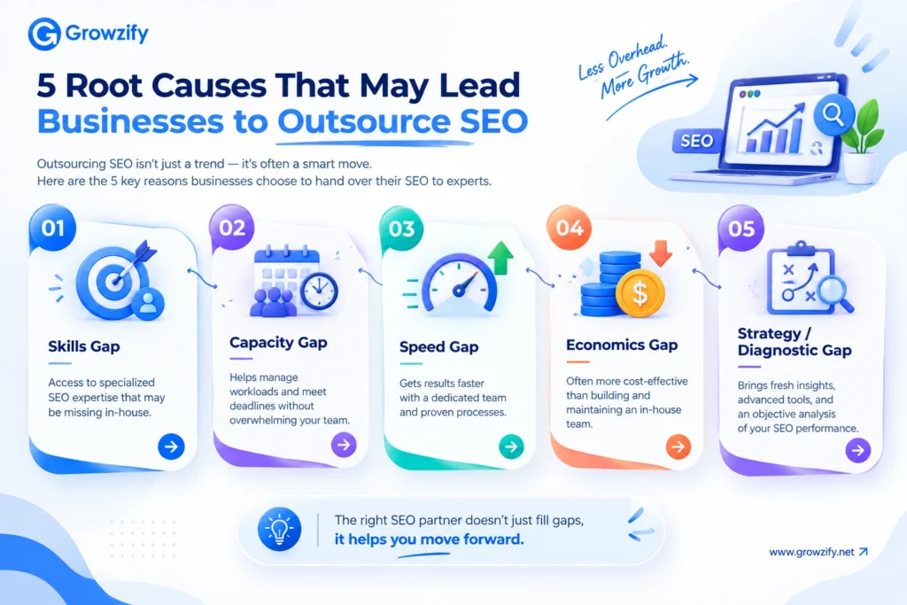 5 Root Causes That May Lead Businesses to Outsource SEO