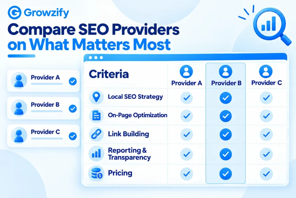 Growzify SEO Provider Comparison