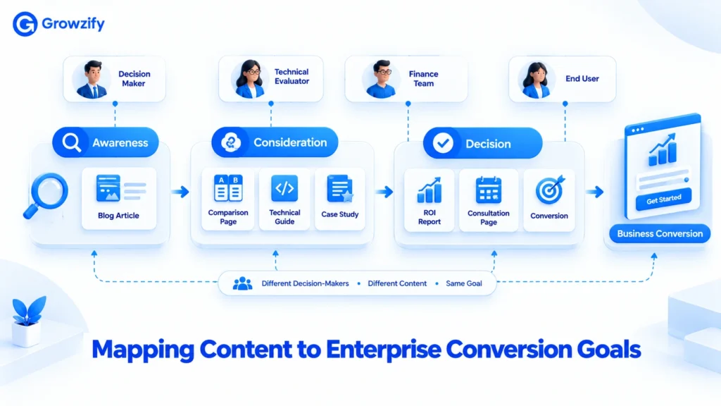 Mapping Content to Enterprise Conversion Goals growzify